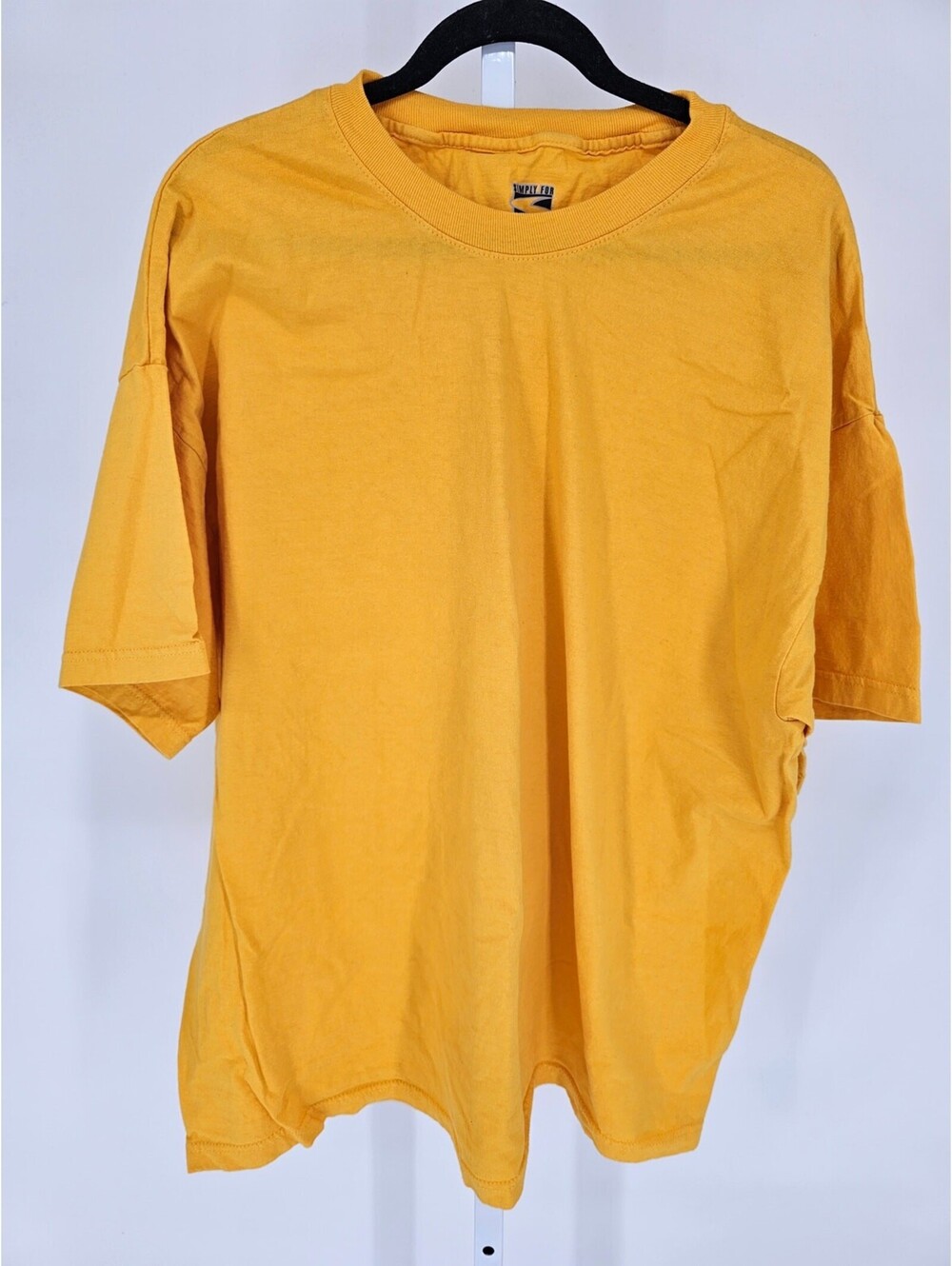 Vtg Simply for Sports Mens Sz XXL Short Sleeve Crew Neck T Shirt Yellow Gold